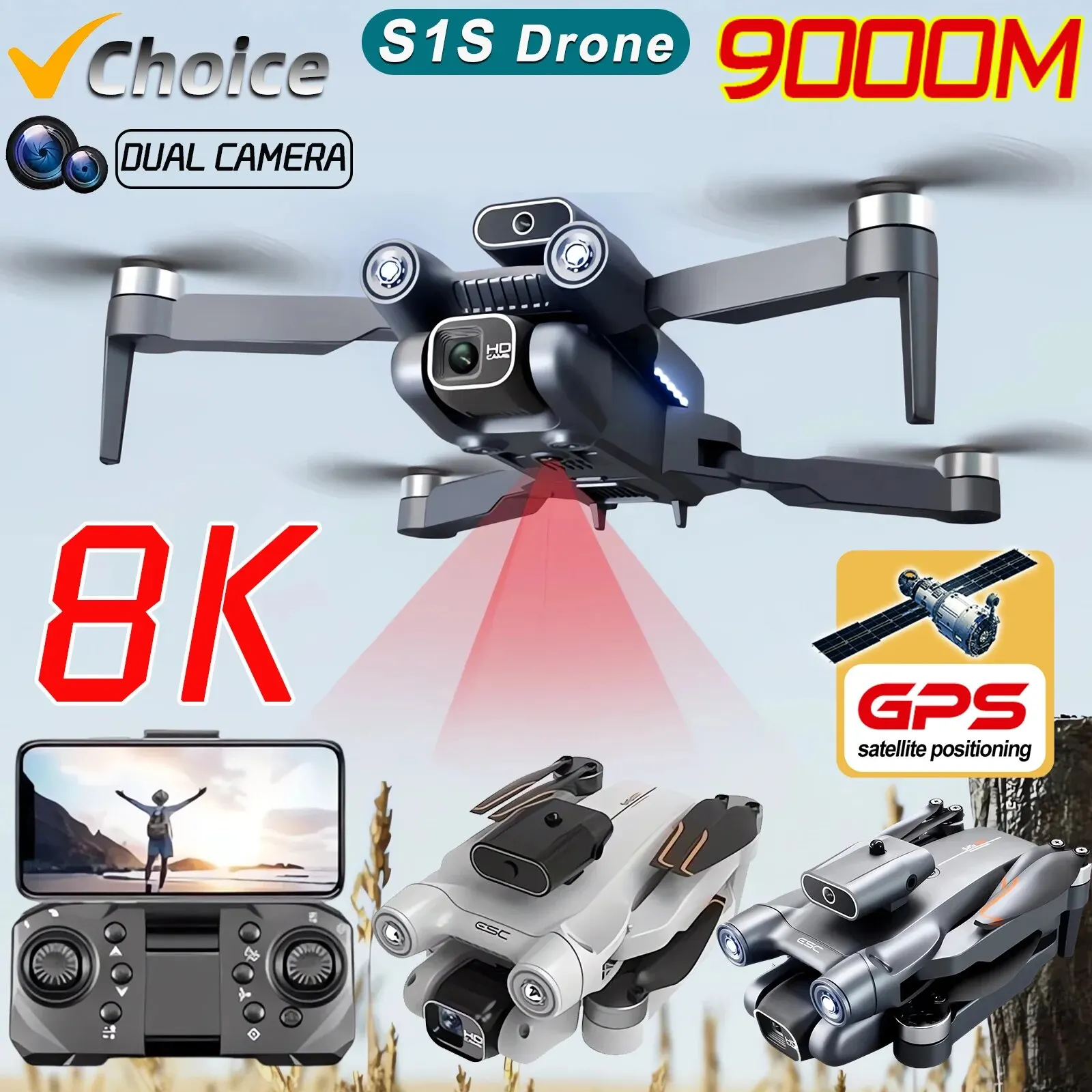 New S1S 5G GPS Drone Camera 8K - đánh giá và giá Drone Cinematic